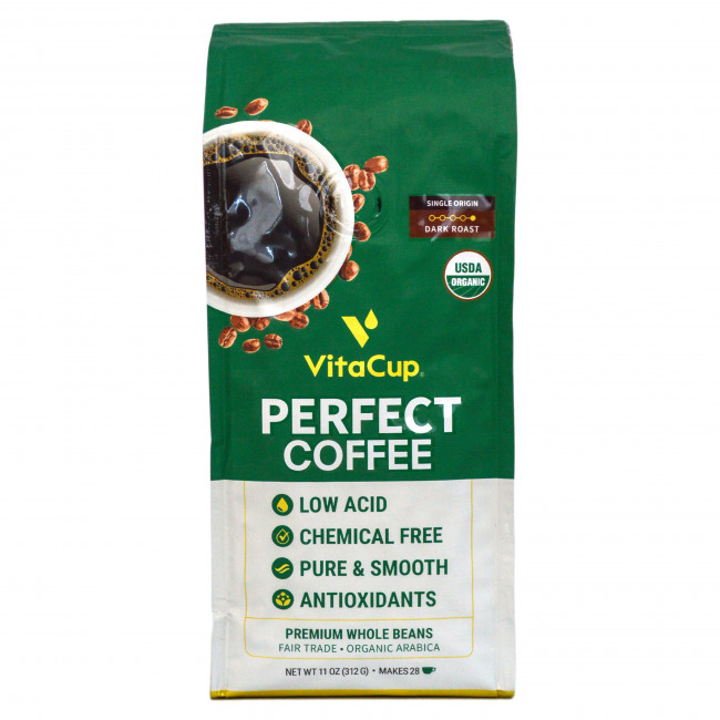 VitaCup, Perfect Coffee, кофе в зернах премиального качества, темная обжарка, 312 г (11 унций) VitaCup, Perfect Coffee, кофе в зернах премиального качества, темная обжарка, 312 г (11 унций)