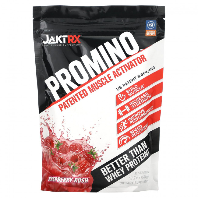 JAKTRX, Запатентованный мышечный активатор Promino, малина, 504 г (17,7 унции) JAKTRX, Запатентованный мышечный активатор Promino, малина, 504 г (17,7 унции)