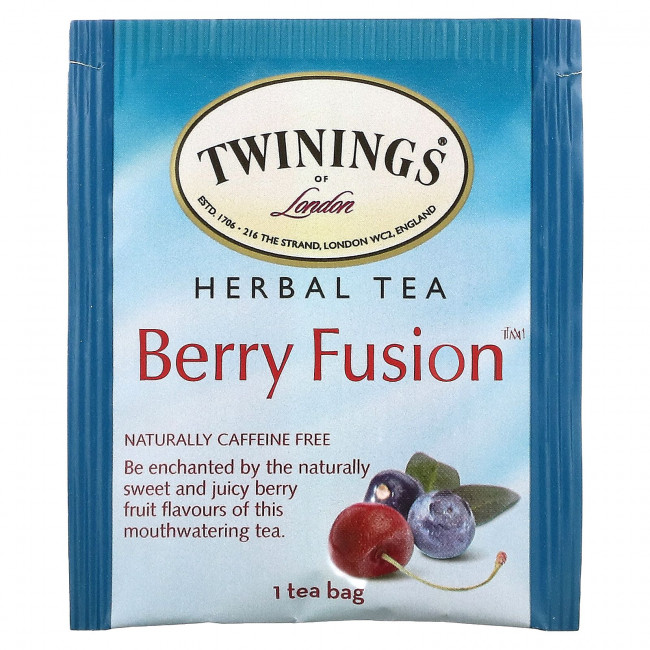 Twinings, Berry Fusion, травяной чай, без кофеина, 20 чайных пакетиков, 40 г (1,41 унции) Twinings, Berry Fusion, травяной чай, без кофеина, 20 чайных пакетиков, 40 г (1,41 унции)
