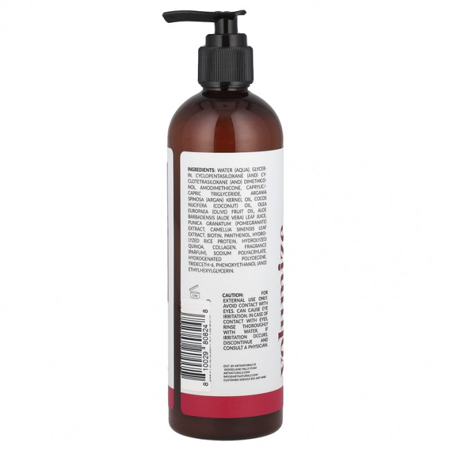artnaturals, Volumize, биотин и коллаген, несмываемый кондиционер, 355 мл (12 жидк. унц.) artnaturals, Volumize, биотин и коллаген, несмываемый кондиционер, 355 мл (12 жидк. унц.)