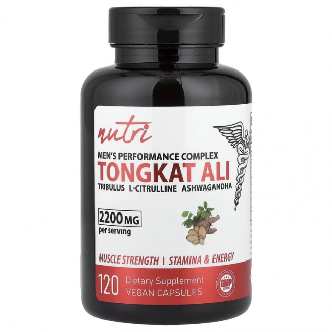 Nutri, Tongkat Ali, комплекс для повышения результативности тренировок для мужчин, 120 веганских капсул Nutri, Tongkat Ali, комплекс для повышения результативности тренировок для мужчин, 120 веганских капсул