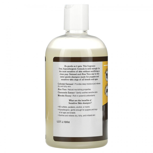 Natural Dog Company, Шампунь для чувствительной кожи, без отдушек, с овсянкой, 12 унций Natural Dog Company, Шампунь для чувствительной кожи, без отдушек, с овсянкой, 12 унций
