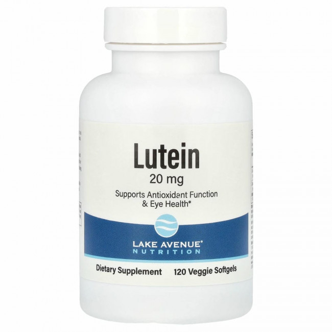 Lake Avenue Nutrition, лютеин, 20 мг, 120 растительных мягких таблеток