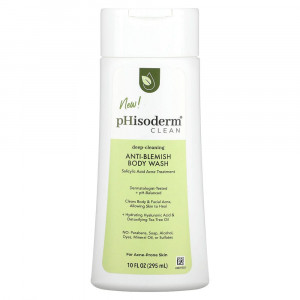 pHisoderm, Clean, гель для душа против пятен, 295 мл (10 жидк. Унций)