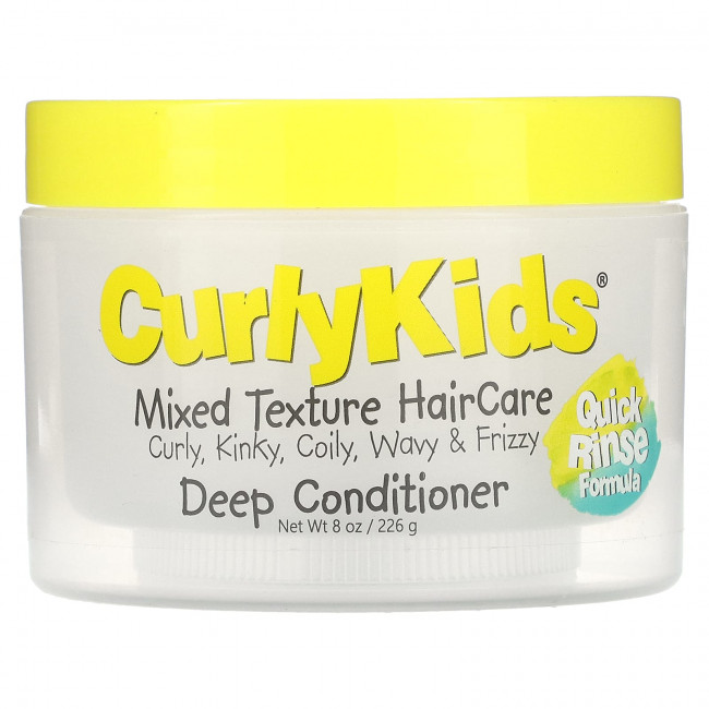 CurlyKids, Кондиционер для глубокого ополаскивания, формула для быстрого смывания, 226 г (8 унций) CurlyKids, Кондиционер для глубокого ополаскивания, формула для быстрого смывания, 226 г (8 унций)