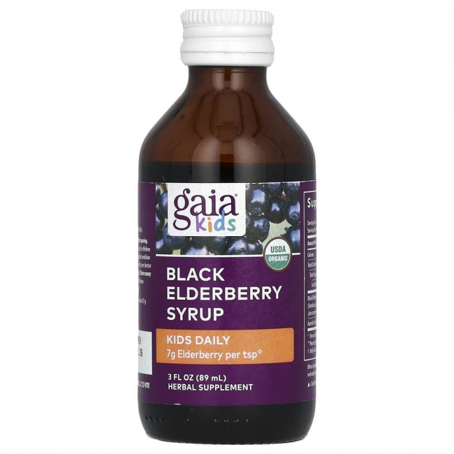 Gaia Herbs, Kids, сироп из черной бузины, 89 мл (3 жидк. унции) Gaia Herbs, Kids, сироп из черной бузины, 89 мл (3 жидк. унции)