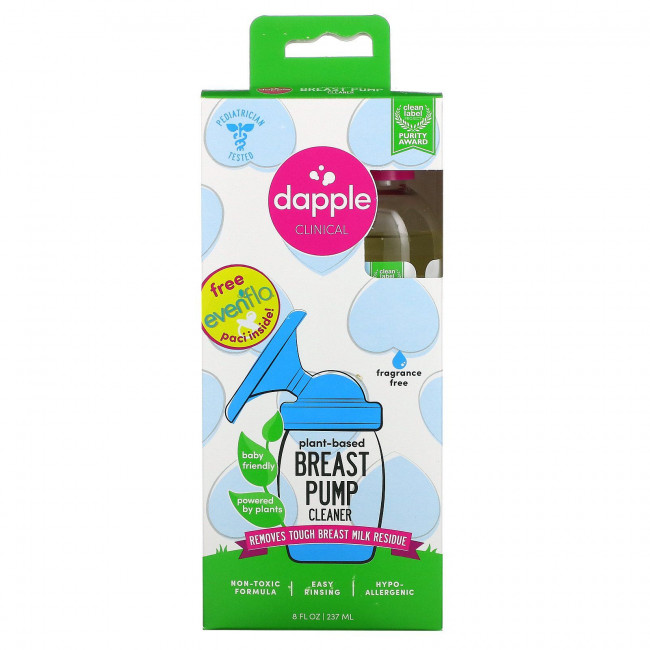 Dapple Baby, Clinical, Очиститель для молокоотсоса на растительной основе, без запаха, 8 жидких унций (237 мл) Dapple Baby, Clinical, Очиститель для молокоотсоса на растительной основе, без запаха, 8 жидких унций (237 мл)
