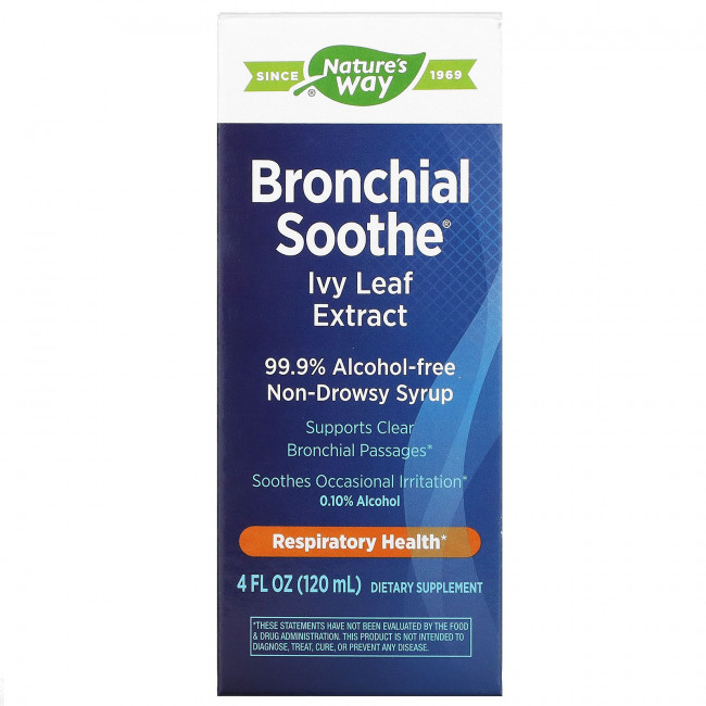 Nature's Way, Bronchial Soothe, экстракт листьев плюща, 120 мл (4 жидк. Унции) Nature's Way, Bronchial Soothe, экстракт листьев плюща, 120 мл (4 жидк. Унции)
