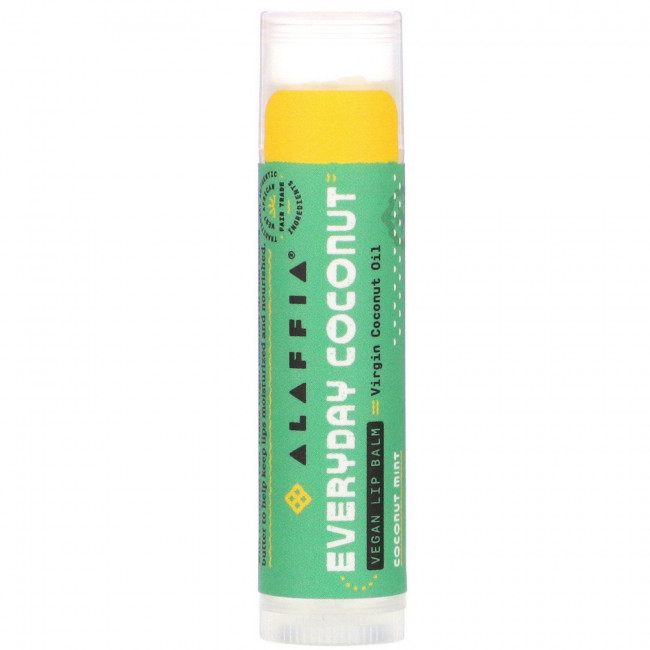 Alaffia, Everyday Coconut, растительный бальзам для губ, кокос и мята, 4,25 г (0,15 унции) Alaffia, Everyday Coconut, растительный бальзам для губ, кокос и мята, 4,25 г (0,15 унции)