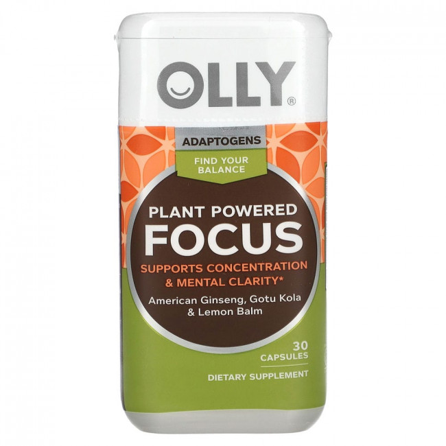 OLLY, Plant Powered Focus, 30 Capsules