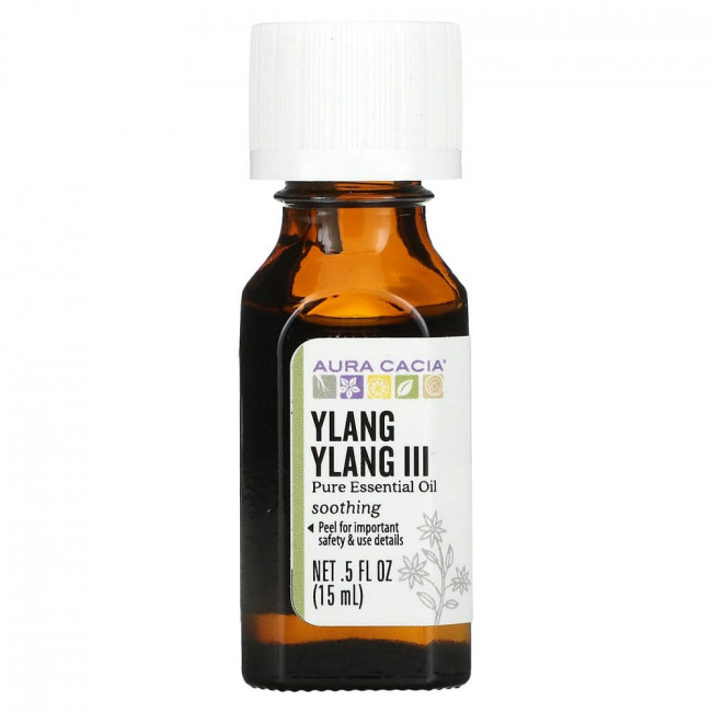 Aura Cacia, Чистое эфирное масло, Иланг-иланг III, 15 мл (0,5 жидкой унции) Aura Cacia, Чистое эфирное масло, Иланг-иланг III, 15 мл (0,5 жидкой унции)