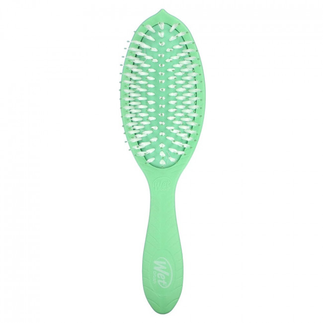 Wet Brush, Go Green ™, кисть для ухода и блеска с маслом чайного дерева, зеленая, 1 шт.