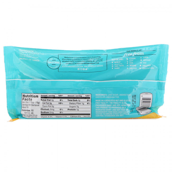 Enjoy Life Foods, Мини-капли, полугорький шоколад, 283 г Enjoy Life Foods, Мини-капли, полугорький шоколад, 283 г