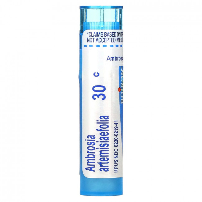 Boiron, Ambrosia, Allergy Relief, Meltaway Pallets, 3 Tubes, 80 Pellets Each Boiron, Ambrosia, Allergy Relief, Meltaway Pallets, 3 Tubes, 80 Pellets Each