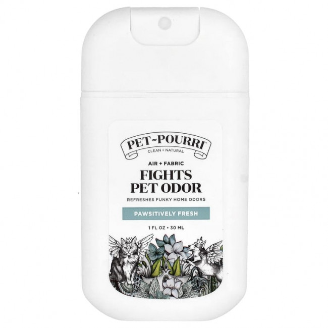 Poo-Pourri, Pet-Pourri ™, освежитель запаха домашних животных, воздух и ткань, свежесть, 30 мл (1 жидк. Унция) Poo-Pourri, Pet-Pourri ™, освежитель запаха домашних животных, воздух и ткань, свежесть, 30 мл (1 жидк. Унция)