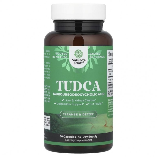 Nature's Craft, TUDCA, 30 капсул (250 мг в 1 капсуле)