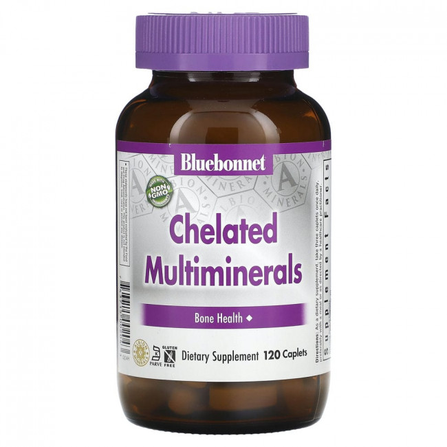 Bluebonnet Nutrition, Хелатные мультиминералы высокой эффективности, 120 капсул Bluebonnet Nutrition, Хелатные мультиминералы высокой эффективности, 120 капсул