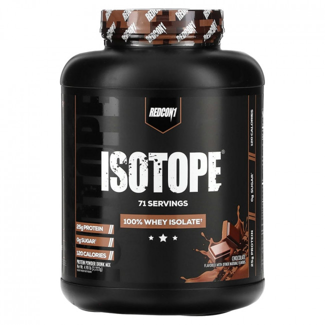 Redcon1, Isotope, 100% сывороточный изолят, со вкусом шоколада, 2222 г (4,9 фунта)