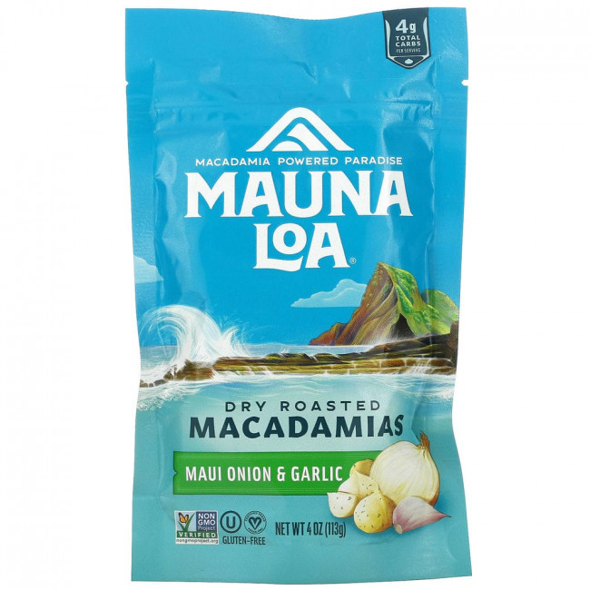 Mauna Loa, Обжаренные макадамия, лук и чеснок, 113 г (4 унции) Mauna Loa, Обжаренные макадамия, лук и чеснок, 113 г (4 унции)