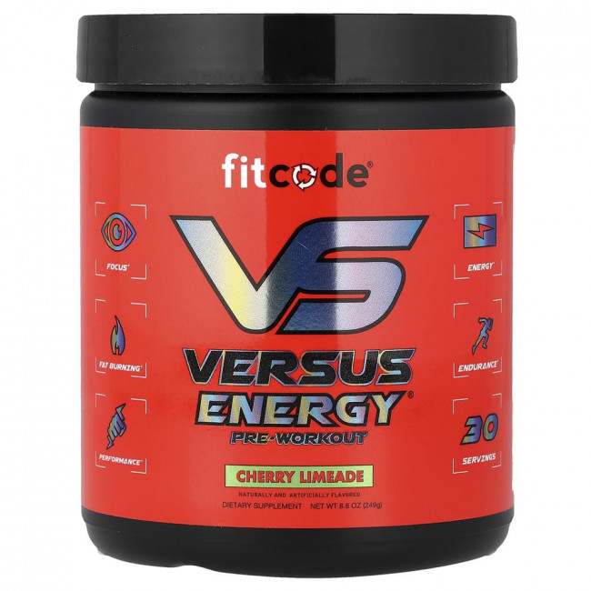 fitcode, Versus Energy® Pre-Workout, Cherry Limeade, 8.8 oz (249 g) fitcode, Versus Energy® Pre-Workout, Cherry Limeade, 8.8 oz (249 g)