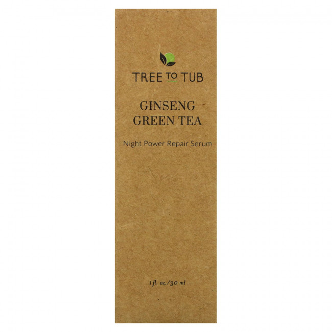 Tree To Tub, Нежная антивозрастная ночная сыворотка с ретинолом для чувствительной кожи, женьшень и зеленый чай, 30 мл (1 жидк. Унция) Tree To Tub, Нежная антивозрастная ночная сыворотка с ретинолом для чувствительной кожи, женьшень и зеленый чай, 30 мл (1 жидк. Унция)
