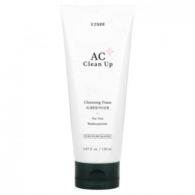 Etude, AC Clean Up, Cleansing Foam, 5.07 fl oz (150 ml)