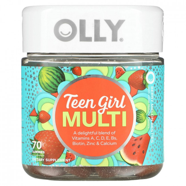OLLY, Teen Girl Multi, Berry Melon Besties, 70 жевательных таблеток OLLY, Teen Girl Multi, Berry Melon Besties, 70 жевательных таблеток