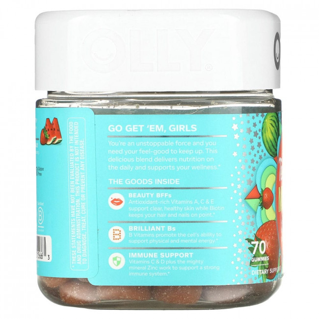 OLLY, Teen Girl Multi, Berry Melon Besties, 70 жевательных таблеток OLLY, Teen Girl Multi, Berry Melon Besties, 70 жевательных таблеток
