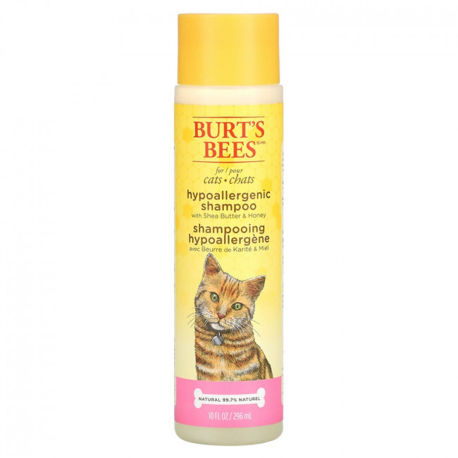 Burt's Bees, Гипоаллергенный шампунь для кошек с маслом ши и медом, 296 мл (10 жидк. Унций) Burt's Bees, Гипоаллергенный шампунь для кошек с маслом ши и медом, 296 мл (10 жидк. Унций)