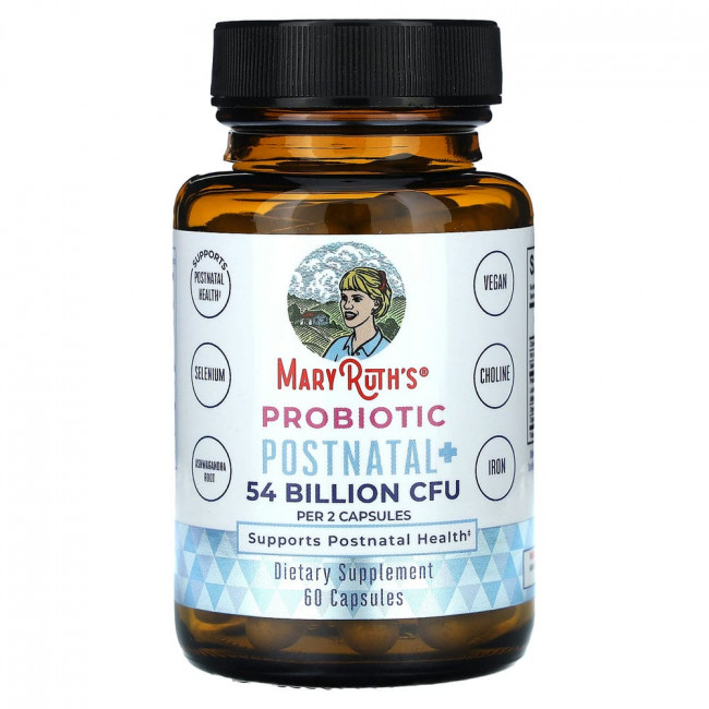 MaryRuth's, пробиотик Postnatal+, 54 млрд КОЕ, 60 капсул