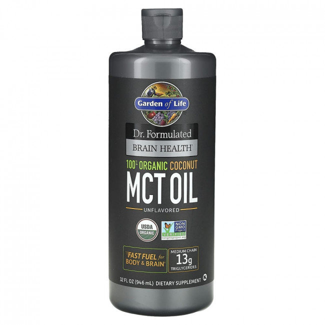 Garden of Life, Dr. Formulated, добавка для здоровья мозга, 100% органическое кокосовое масло со среднецепочечными триглицеридами, с нейтральным вкусом, 946 мл (32 жидк. унции) Garden of Life, Dr. Formulated, добавка для здоровья мозга, 100% органическое кокосовое масло со среднецепочечными триглицеридами, с нейтральным вкусом, 946 мл (32 жидк. унции)