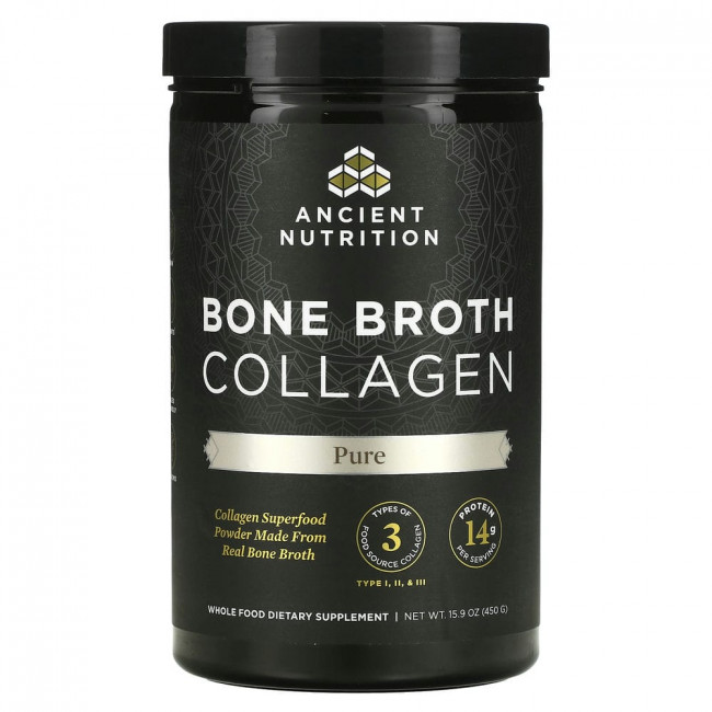 Dr. Axe / Ancient Nutrition, коллаген из костного бульона, без добавок, 450 г (15,9 унции) Dr. Axe / Ancient Nutrition, коллаген из костного бульона, без добавок, 450 г (15,9 унции)