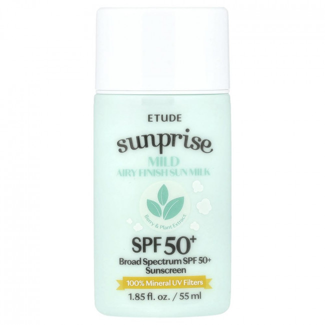 ETUDE, Sunprise, солнцезащитное молочко с мягким воздушным финишем, SPF 50+, 55 мл (1,85 жидких унций) ETUDE, Sunprise, солнцезащитное молочко с мягким воздушным финишем, SPF 50+, 55 мл (1,85 жидких унций)