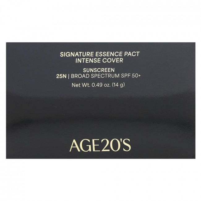 AGE20'S, Signature Essence Pact, Intense Cover, SPF 50+, 25N, 0.49 oz (14 g) AGE20'S, Signature Essence Pact, Intense Cover, SPF 50+, 25N, 0.49 oz (14 g)