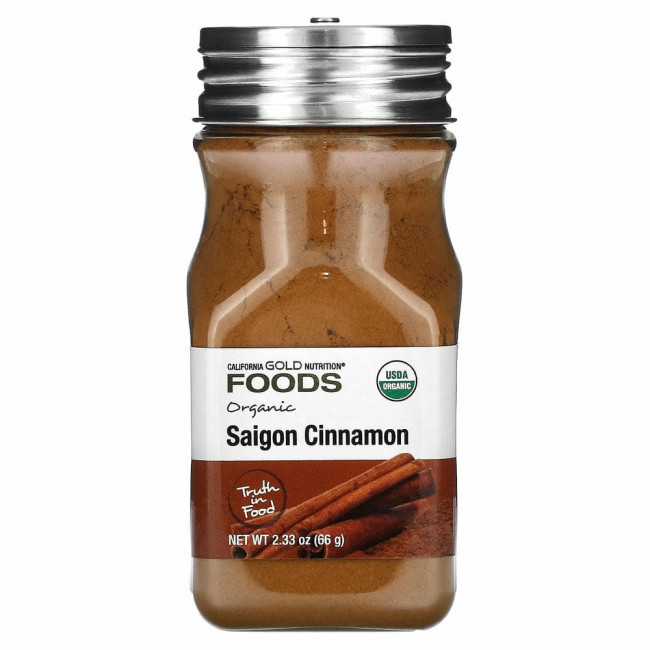 California Gold Nutrition, органическая сайгонская корица, 66 г (2,33 унции)