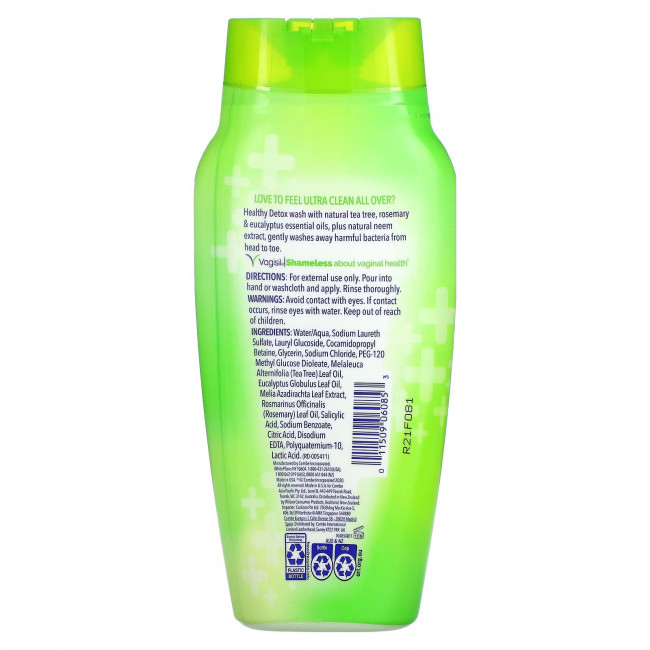 Vagisil, Healthy Detox, средство для полного очищения, 354 мл (12 жидк. Унций) Vagisil, Healthy Detox, средство для полного очищения, 354 мл (12 жидк. Унций)
