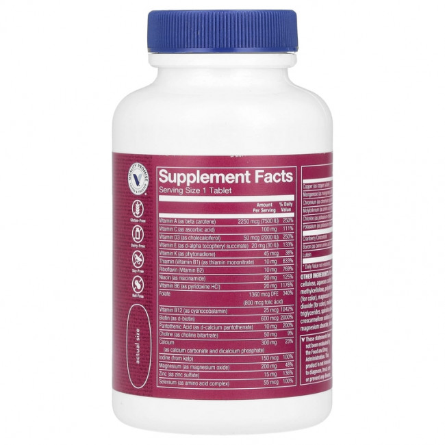 The Vitamin Shoppe, One Daily для женщин старше 50 лет, без железа, 60 таблеток The Vitamin Shoppe, One Daily для женщин старше 50 лет, без железа, 60 таблеток