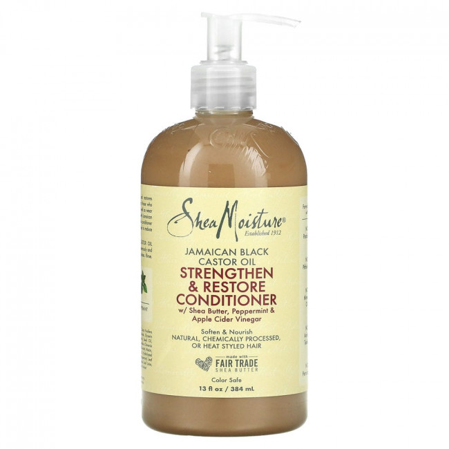 SheaMoisture, ямайское черное касторовое масло, укрепляющий и восстанавливающий кондиционер, 384 мл (13 жидк. унций) SheaMoisture, ямайское черное касторовое масло, укрепляющий и восстанавливающий кондиционер, 384 мл (13 жидк. унций)