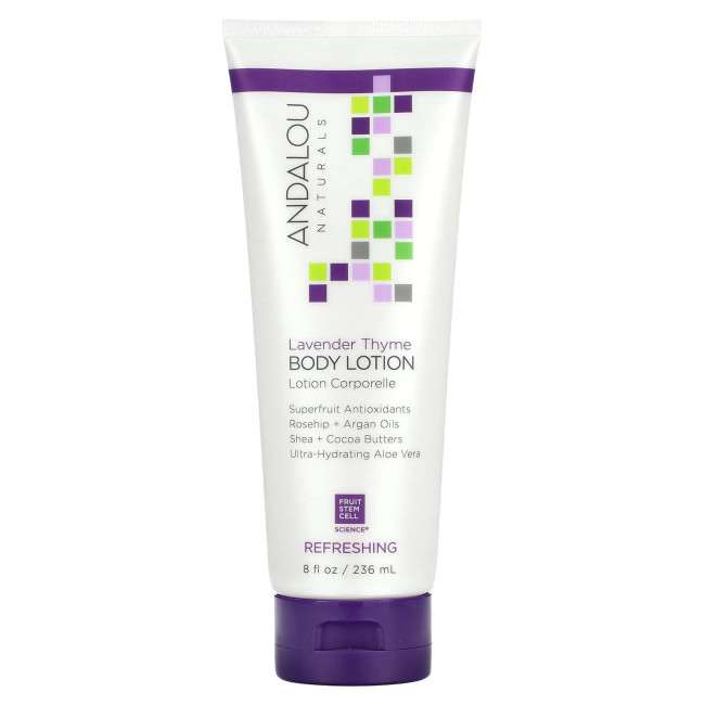 Andalou Naturals, Лосьон для тела, освежающий, лаванда и чабрец, 236 мл (8 жидк. Унций) Andalou Naturals, Лосьон для тела, освежающий, лаванда и чабрец, 236 мл (8 жидк. Унций)