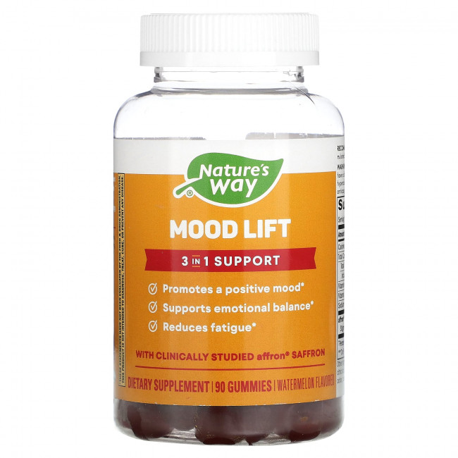 Nature's Way, Mood Lift, арбуз, 90 жевательных таблеток Nature's Way, Mood Lift, арбуз, 90 жевательных таблеток