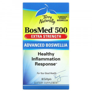 Terry Naturally, BosMed 500, усиленного действия, босвеллия повышенной эффективности, 500 мг, 60 мягких таблеток