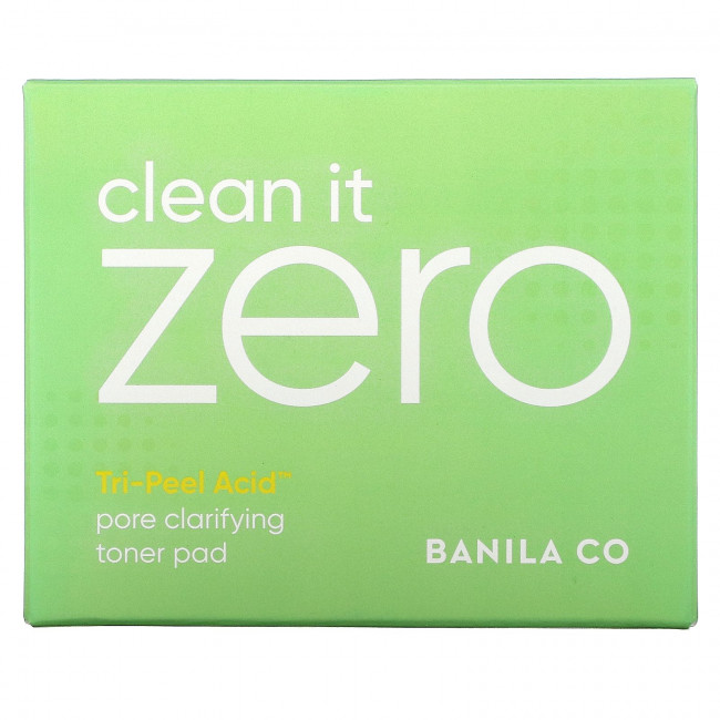 Banila Co., Clean It Zero, Tri-Peel, тоник с кислотным очищением пор, 60 шт.