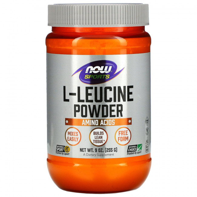 NOW Foods, Sports, порошок L-лейцина, 255 г (9 унций) NOW Foods, Sports, порошок L-лейцина, 255 г (9 унций)