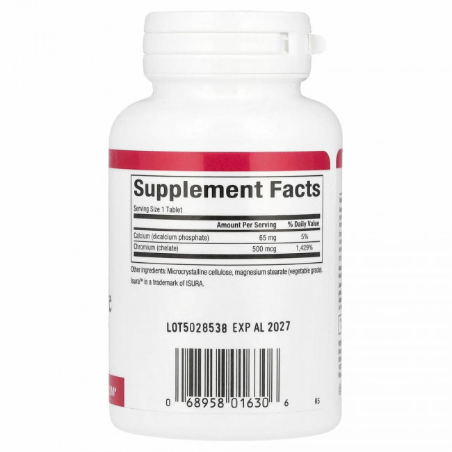 Natural Factors, хелат хрома с фактором толерантности к глюкозе (GTF), 500 мкг, 90 таблеток Natural Factors, хелат хрома с фактором толерантности к глюкозе (GTF), 500 мкг, 90 таблеток