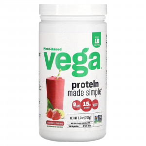 Vega, Plant-Based Protein Made Simple, клубника и банан, 263 г (9,3 унции)