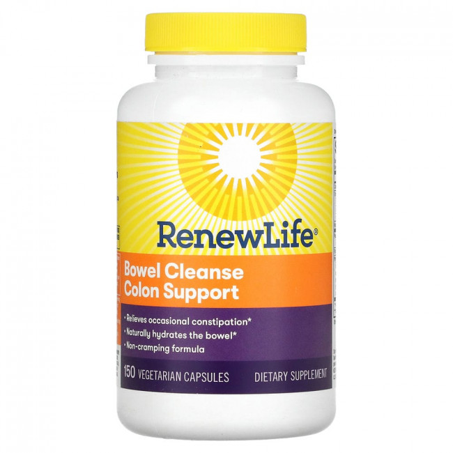 Renew Life, Кишечник, поддержка толстой кишки, 150 вегетарианских капсул Renew Life, Кишечник, поддержка толстой кишки, 150 вегетарианских капсул