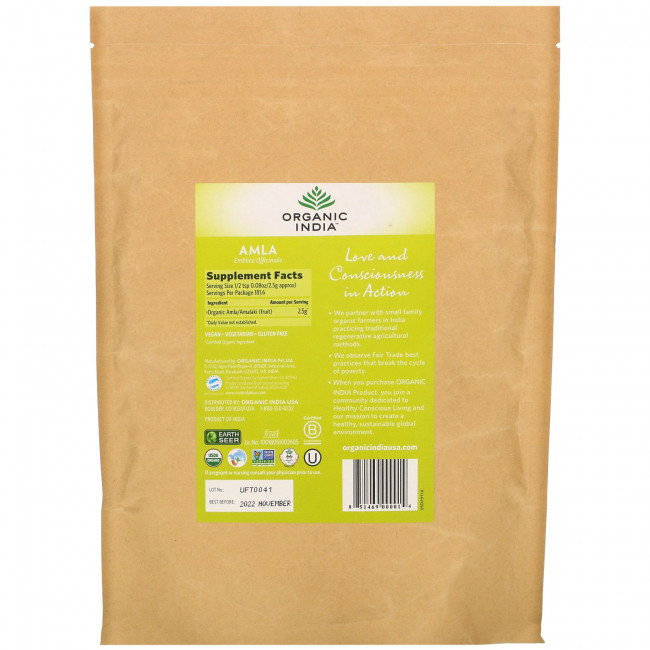 Organic India, Порошок фруктов амлы, 454 г (16 унций)