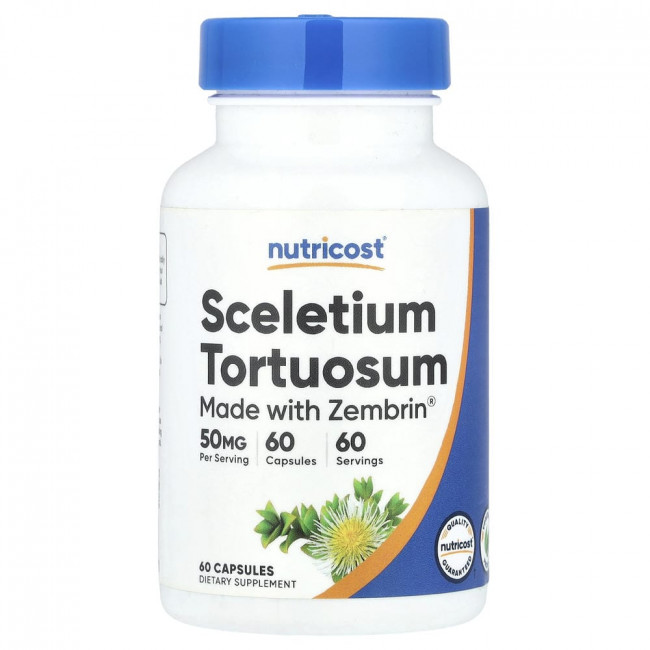 Nutricost, Sceletium Tortuosum, 50 мг, 60 капсул