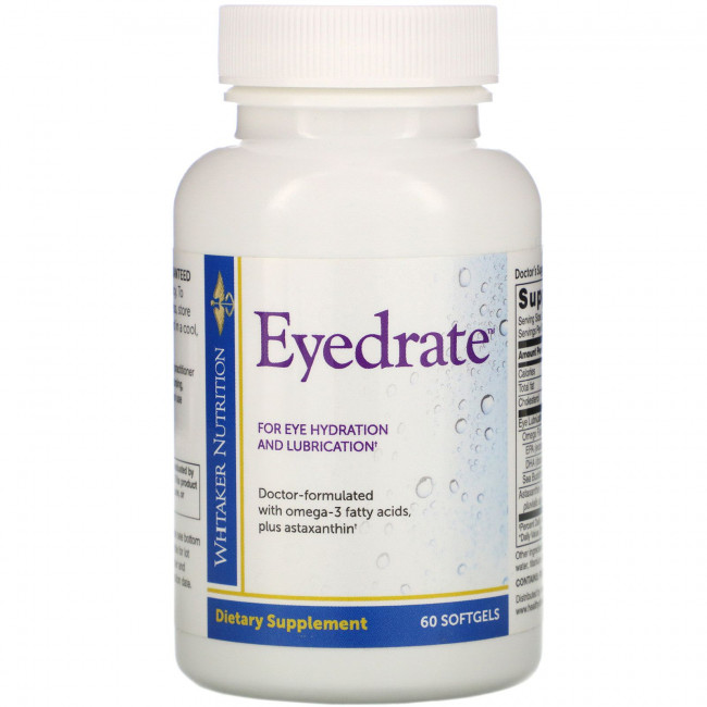 Whitaker Nutrition, Eyedrate, 60 мягких таблеток Whitaker Nutrition, Eyedrate, 60 мягких таблеток