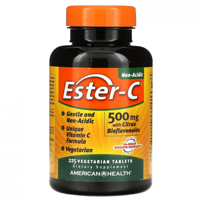 American Health, Ester-C с цитрусовыми биофлавоноидами, 500 мг, 225 вегетарианских таблеток American Health, Ester-C с цитрусовыми биофлавоноидами, 500 мг, 225 вегетарианских таблеток